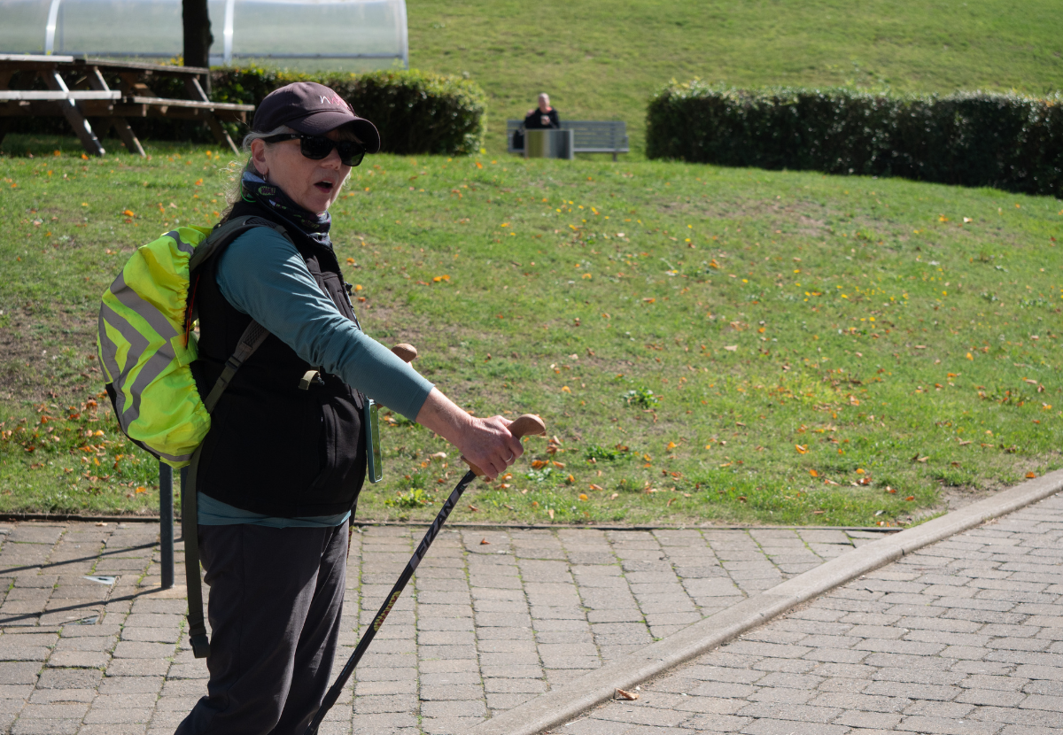 Nordic Walking leader at LLB Celebration Day 2025